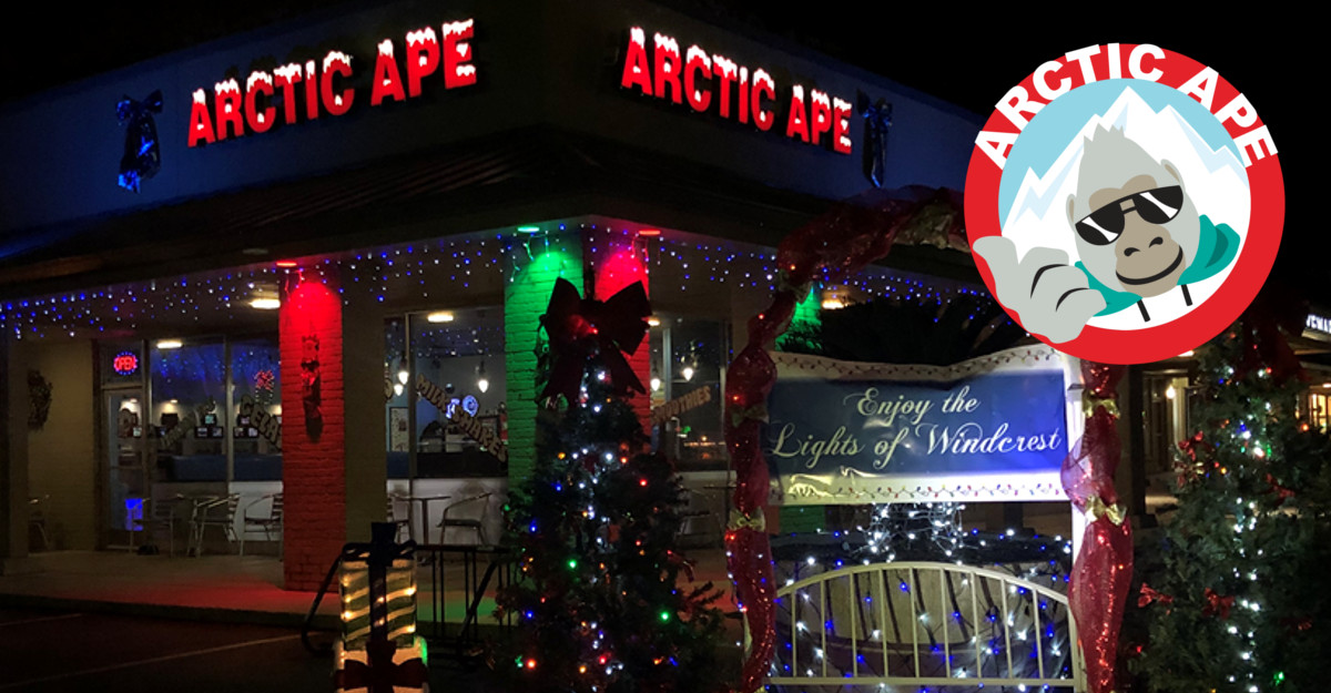 Windcrest Light Up 2018 Arctic Ape Frozen Yogurt in San Antonio, TX